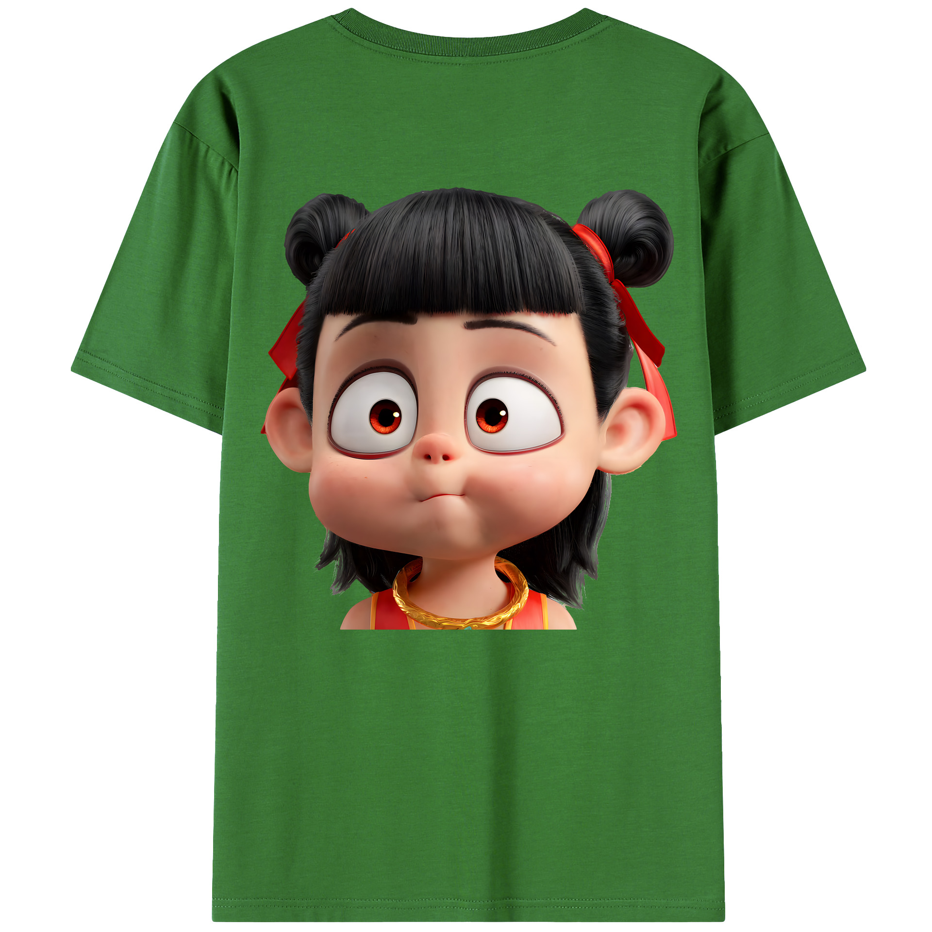 （画像用） Ne Zha 2 ナタ 魔童の大暴れ レディース半袖Tシャツ(バックプリント)